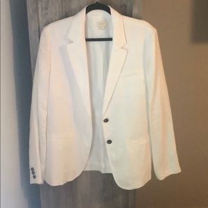 White linen JCrew blazer